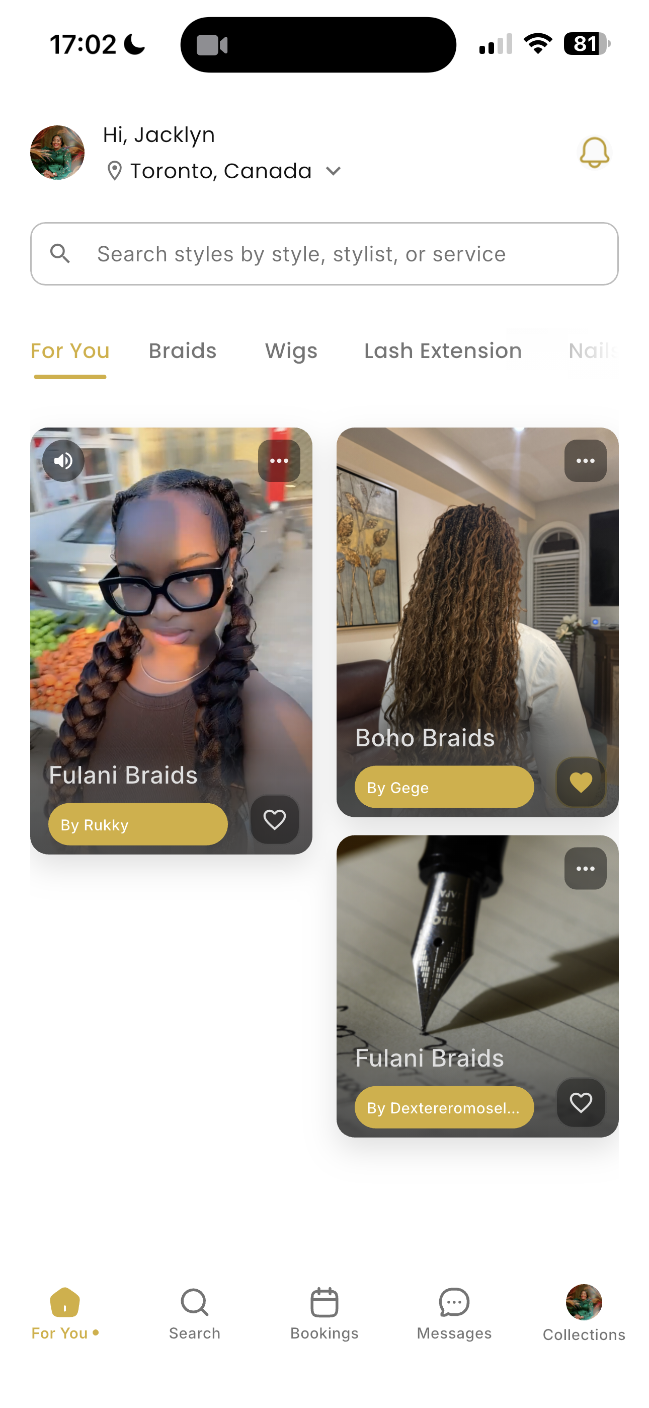 Glammr discovery screen preview